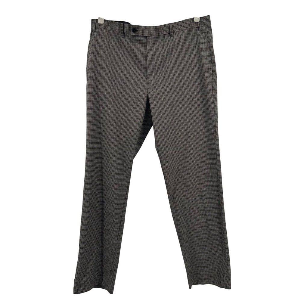 Lauren Ralph Lauren Dress Pants Mens 36x32 Brown Houndstooth Office Career